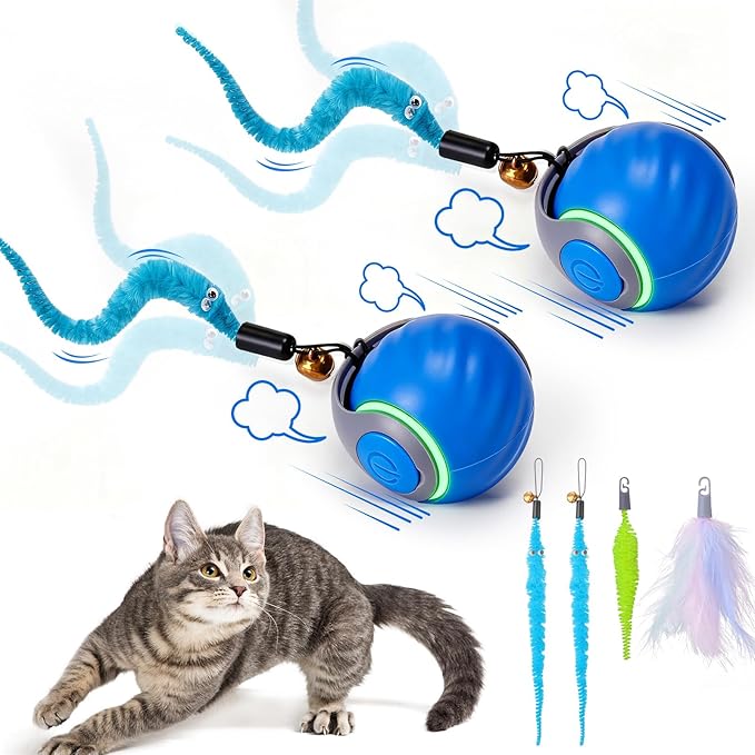Automatic Interactive Cat Toys for Indoor Cats with 3 Tails