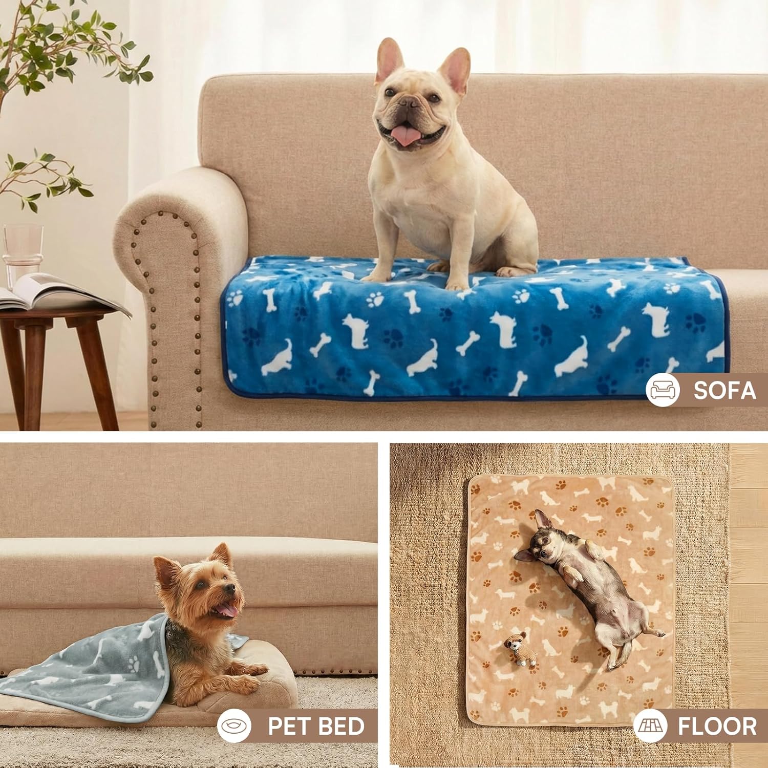 Ultra-Soft Plush Pet Blanket – Warm, Cozy & Reversible Fleece Throw for Dogs & Cats