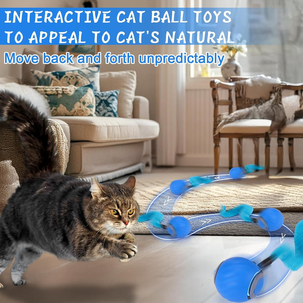 Automatic Interactive Cat Toys for Indoor Cats with 3 Tails