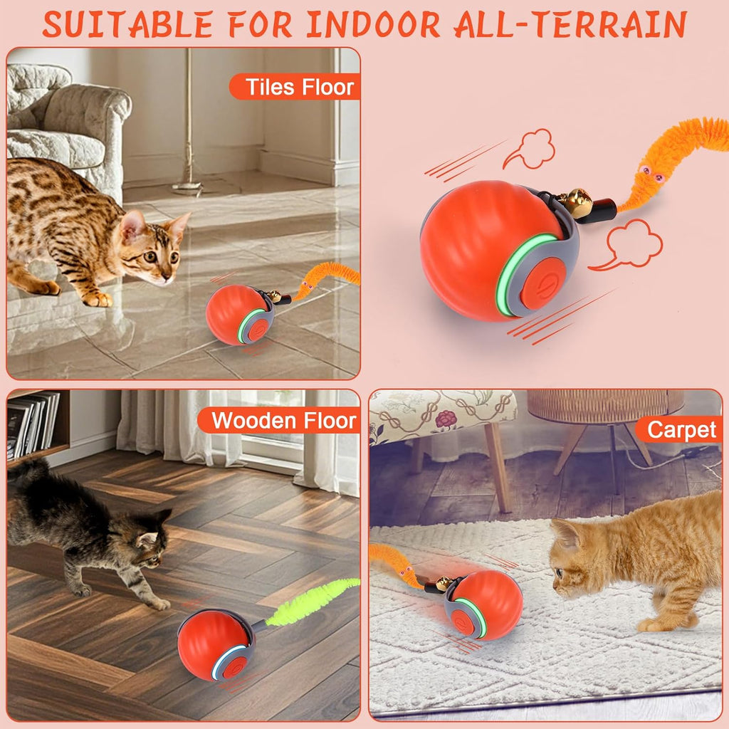 Automatic Interactive Cat Toys for Indoor Cats with 3 Tails